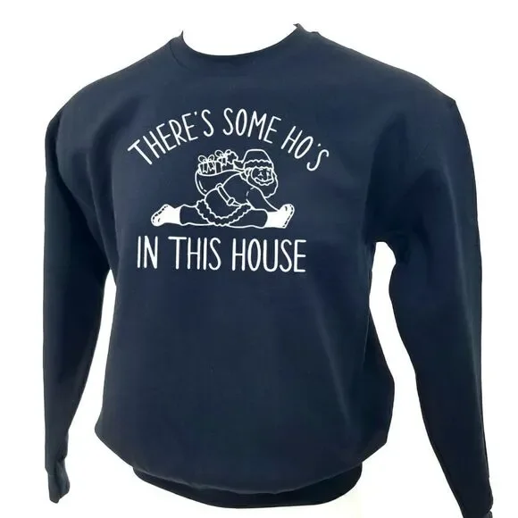 "There's Some Hos in this House" - Music Funny Santa Claus Christmas Sweatshirt - Picture 3 of 5